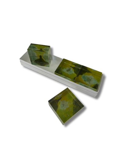 Bark & Moss Lucite Napkin Weights (Set of 4)